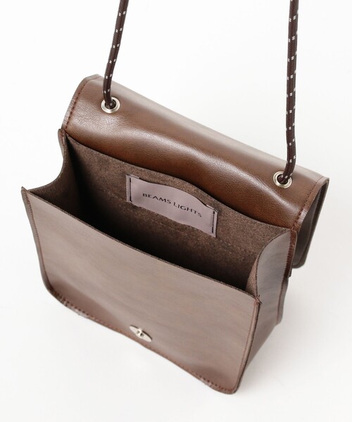 BEAMS LIGHTS（ビームスライツ）の「BEAMS LIGHTS / マイクロファイバー ロープサコッシュ（ショルダーバッグ・メンズ・ブラウン系その他2/ブラック/ブラウン・ONE SIZE）」の9枚目の写真