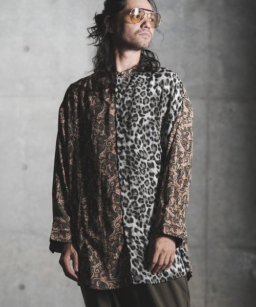 GLIMCLAP（グリムクラップ）の「ms4741Asymmetric switching band collar shirt シャツ（シャツ/ブラウス）」 WEAR