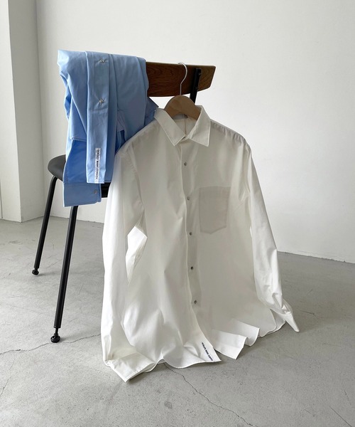 CANAL JEAN（キャナルジーン）の「RCW BLUE LABEL(ブルーレーベル) "OCEANS BIRDS STREETS"ルーズシャツ（シャツ/ブラウス・レディース・ホワイト/ブルー・38）」の3枚目の写真