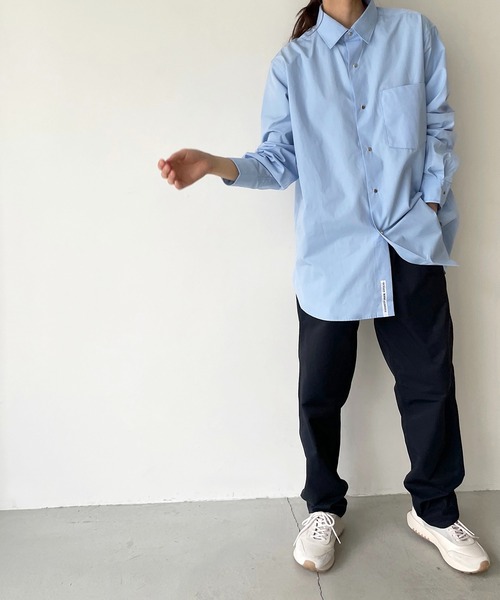 CANAL JEAN（キャナルジーン）の「RCW BLUE LABEL(ブルーレーベル) "OCEANS BIRDS STREETS"ルーズシャツ（シャツ/ブラウス・レディース・ホワイト/ブルー・38）」の6枚目の写真