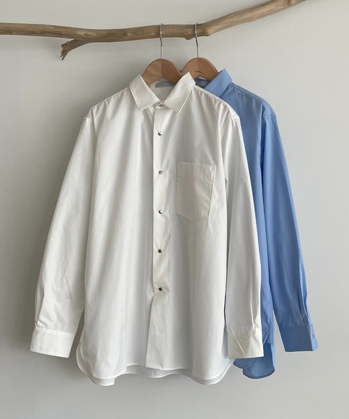 CANAL JEAN（キャナルジーン）の「RCW BLUE LABEL(ブルーレーベル) "OCEANS BIRDS STREETS"ルーズシャツ（シャツ/ブラウス・レディース・ホワイト/ブルー・38）」の13枚目の写真