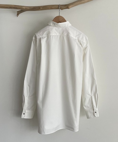 CANAL JEAN（キャナルジーン）の「RCW BLUE LABEL(ブルーレーベル) "OCEANS BIRDS STREETS"ルーズシャツ（シャツ/ブラウス・レディース・ホワイト/ブルー・38）」の14枚目の写真