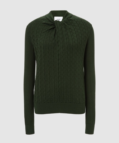 Erdem(アーデム)の「RAE JUMPER COTTON CASHMERE(ニット/セーター・レディース・グリーン・SMALL/MEDIUM)」の1枚目の写真