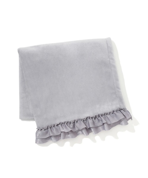 Francfranc（フランフラン）の「サテン フリル スロー（ひざ掛け