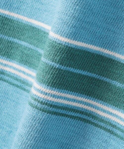 green label relaxing（グリーンレーベルリラクシング）の「OLT＜green label relaxing＞スラブボーダー クルーネック 半袖 Tシャツ（Tシャツ/カットソー・メンズ・ライトブルー/オフホワイト・LARGE/X-LARGE/MEDIUM/SMALL）」の16枚目の写真