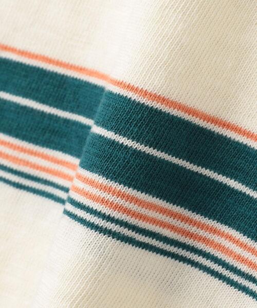 green label relaxing（グリーンレーベルリラクシング）の「OLT＜green label relaxing＞スラブボーダー クルーネック 半袖 Tシャツ（Tシャツ/カットソー・メンズ・ライトブルー/オフホワイト・LARGE/X-LARGE/MEDIUM/SMALL）」の14枚目の写真