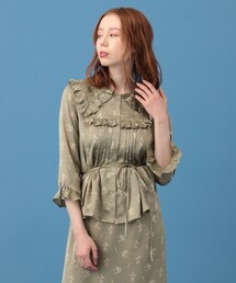 ME COUTURE | ブライトフローラフリルブラウス(シャツ/ブラウス)