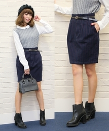 Heather | ピンストコクーンスカート　555159(スカート)