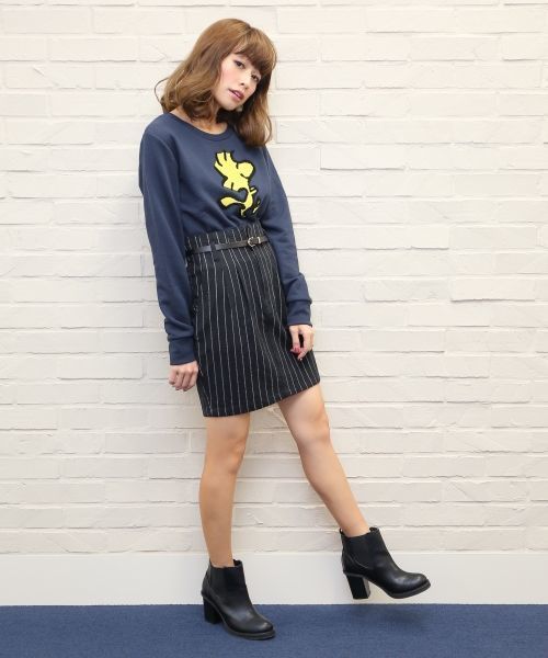 Heather（ヘザー）の「ピンストコクーンスカート　555159（スカート・レディース・ブラック×ホワイト/グリーン系その他/レッド系その他・MEDIUM/SMALL）」の21枚目の写真