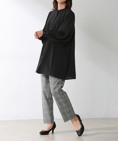 GLACIER（グラシア）の「ボリューム袖ブラウス（シャツ/ブラウス・レディース・ブラック/ライム/モカ/ブルー系その他/アイボリー・S/M/L）」の7枚目の写真