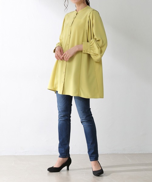 GLACIER（グラシア）の「ボリューム袖ブラウス（シャツ/ブラウス・レディース・ブラック/ライム/モカ/ブルー系その他/アイボリー・S/M/L）」の9枚目の写真