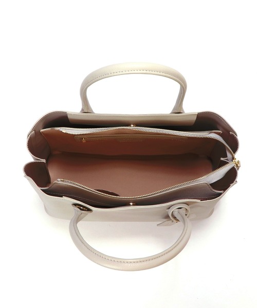 BASE（ベース）の「三層式 2WAY ショルダーバッグ ミニボストン 通勤バッグ（ショルダーバッグ・レディース・グレー/ブラック/ベージュ系その他/ベージュ/ブラウン・FREE）」の17枚目の写真