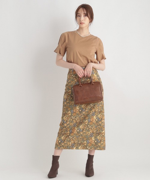 Andemiu(アンデミュウ)の「スクエアボストンバッグ217755(ボストンバッグ・レディース・ブラウン/マルチ/その他/ベージュ/ネイビー・FREE)」の6枚目の写真