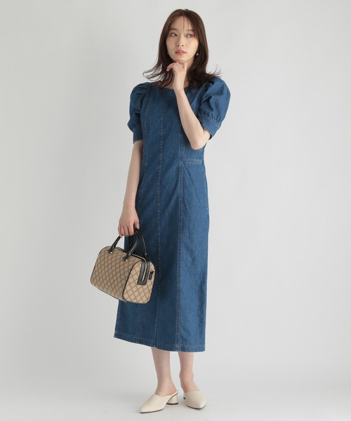 Andemiu(アンデミュウ)の「スクエアボストンバッグ217755(ボストンバッグ・レディース・ブラウン/マルチ/その他/ベージュ/ネイビー・FREE)」の8枚目の写真