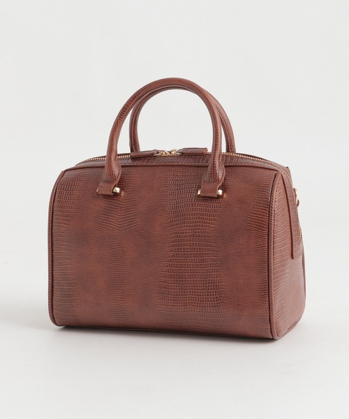 Andemiu(アンデミュウ)の「スクエアボストンバッグ217755(ボストンバッグ・レディース・ブラウン/マルチ/その他/ベージュ/ネイビー・FREE)」の13枚目の写真