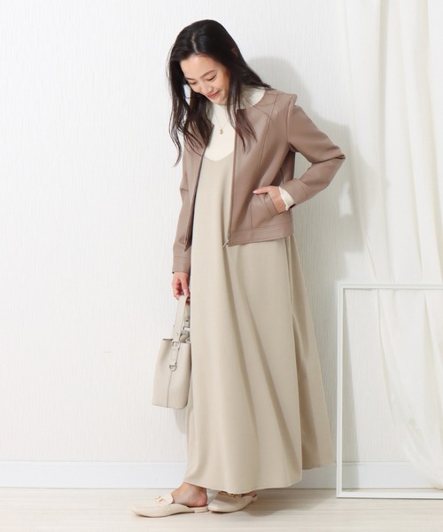 libelle more(リベル モア)の「フェイクレザー ノーカラージャケット(ノーカラージャケット・レディース・ブラック/ベージュ/アイボリー・M/L)」の22枚目の写真