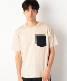 COMME　CA COMMUNE | チェック　ダブルポケット　Tシャツ(Tシャツ/カットソー)
