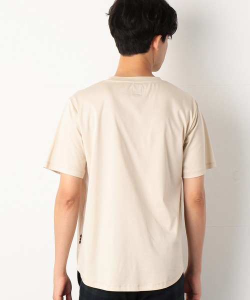 COMME　CA COMMUNE（コムサコミューン）の「チェック　ダブルポケット　Tシャツ（Tシャツ/カットソー・メンズ・ホワイト/ダークブラウン/キナリ・MEDIUM/LARGE）」の6枚目の写真