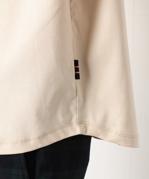 COMME　CA COMMUNE（コムサコミューン）の「チェック　ダブルポケット　Tシャツ（Tシャツ/カットソー・メンズ・ホワイト/ダークブラウン/キナリ・MEDIUM/LARGE）」の8枚目の写真