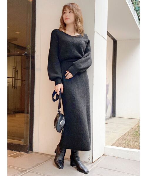 dazzlin（ダズリン）の「ウエストマークニットワンピース（ワンピース