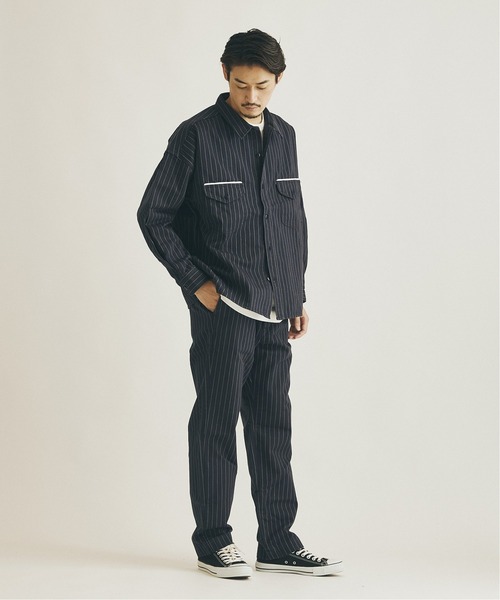Lee（リー）の「【Lee×JOURNAL STANDARD / リー】別注 WORK STRIPE パンツ（その他パンツ・メンズ・ブラウン/グリーン/ネイビー・SMALL/MEDIUM/LARGE）」の6枚目の写真