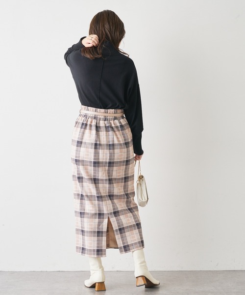 natural couture（ナチュラルクチュール）の「ベルト付きポンチスエードタイトスカート Lサイズ（スカート・レディース・パープル/その他2/サックスブルー/スミクロ/アイボリー/その他1・LARGE）」の21枚目の写真