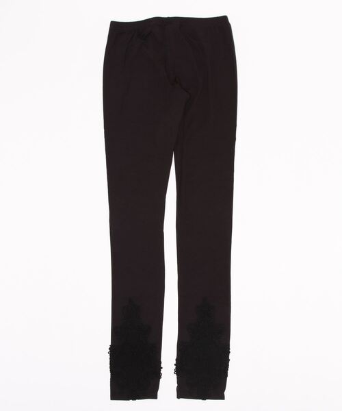 iS ScoLar（イズスカラー）の「蝶オリジナル裾レースレギンス（レギンス/スパッツ・レディース・ブラック/チャコールグレー・M）」の4枚目の写真