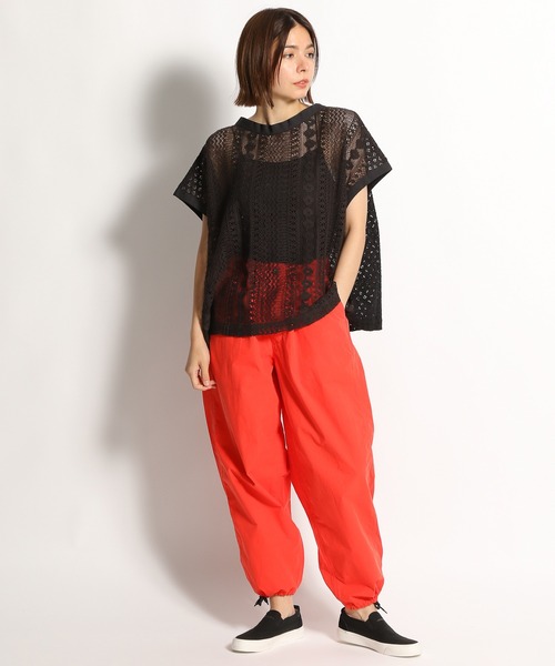 niko and...（ニコアンド）の「サステナブルコットンイージーパンツ（その他パンツ・レディース・ブラック/オレンジ/グリーン・MEDIUM/LARGE）」の6枚目の写真