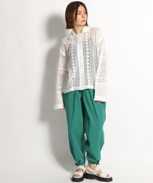 niko and...（ニコアンド）の「サステナブルコットンイージーパンツ（その他パンツ・レディース・ブラック/オレンジ/グリーン・MEDIUM/LARGE）」の4枚目の写真