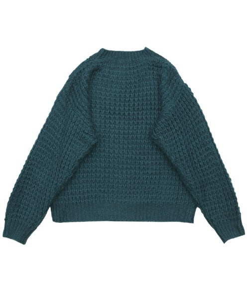 select MOCA(セレクトモカ)の「2021 AW クルーネックワッフル編みニット(ニット/セーター・レディース・ブルー/グリーン・FREE)」の8枚目の写真