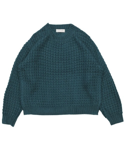 select MOCA(セレクトモカ)の「2021 AW クルーネックワッフル編みニット(ニット/セーター・レディース・ブルー/グリーン・FREE)」の19枚目の写真