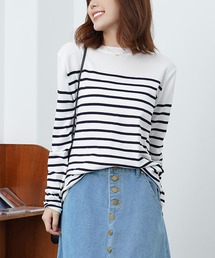MAISON DE THERESE | クルーネックボーダートップス(Tシャツ/カットソー)