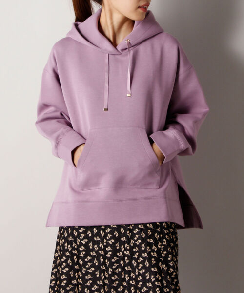 fredy emue（フレディエミュ）の「ダンボールニット フーディ（パーカー・レディース・パープル/ブラウン/アイボリー/グレイッシュブルー・38）」の4枚目の写真