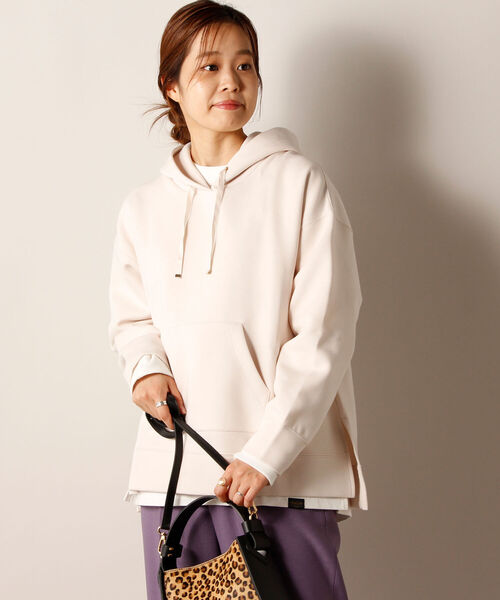 fredy emue（フレディエミュ）の「ダンボールニット フーディ（パーカー・レディース・パープル/ブラウン/アイボリー/グレイッシュブルー・38）」の22枚目の写真