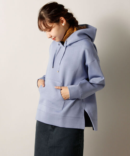 fredy emue（フレディエミュ）の「ダンボールニット フーディ（パーカー・レディース・パープル/ブラウン/アイボリー/グレイッシュブルー・38）」の19枚目の写真