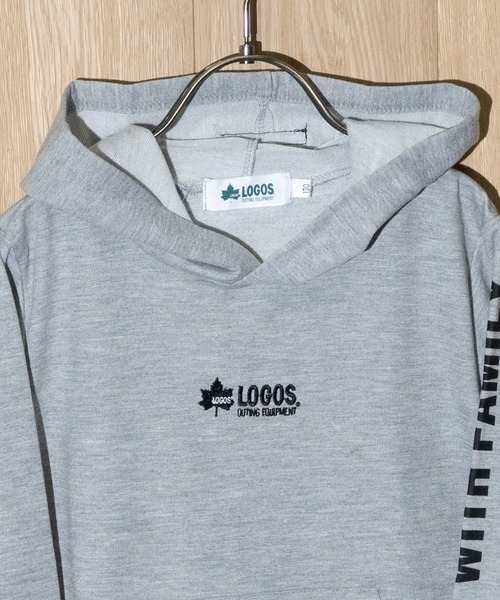 LOGOS（ロゴス）の「【30】〔LOGOS/ロゴス〕 ミニ裏毛バックロゴフードパーカー（Tシャツ/カットソー・キッズ・ネイビー/杢グレー/カーキ・140/150/130/160）」の18枚目の写真