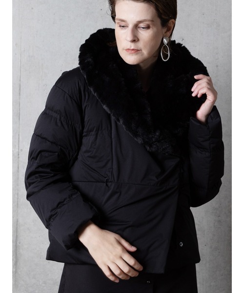 Hooded Eco Fur Jacket /フード付きエコファージャケット ALEXIA STAM（アリシアスタン） コート アウター Hooded Eco Fur