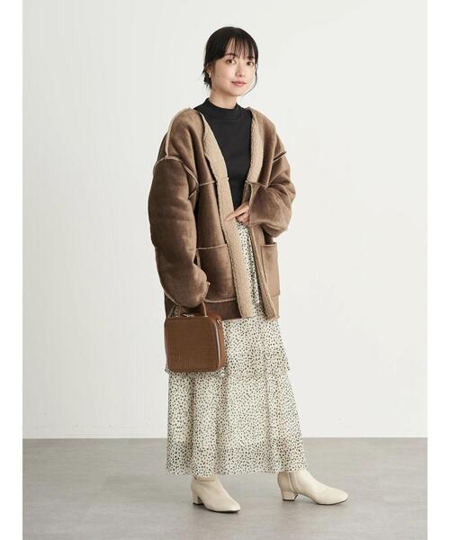 earth music&ecology(アースミュージックアンドエコロジー)の「フリルティアードスカート *(スカート・レディース・ブラック/パープル/ドット・FREE)」の22枚目の写真