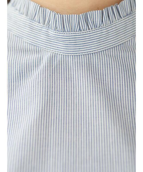 earth music&ecology(アースミュージックアンドエコロジー)の「スタンドフリルシャツ *(シャツ/ブラウス・レディース・オフホワイト/ブラック/ストライプ/その他9・FREE)」の13枚目の写真