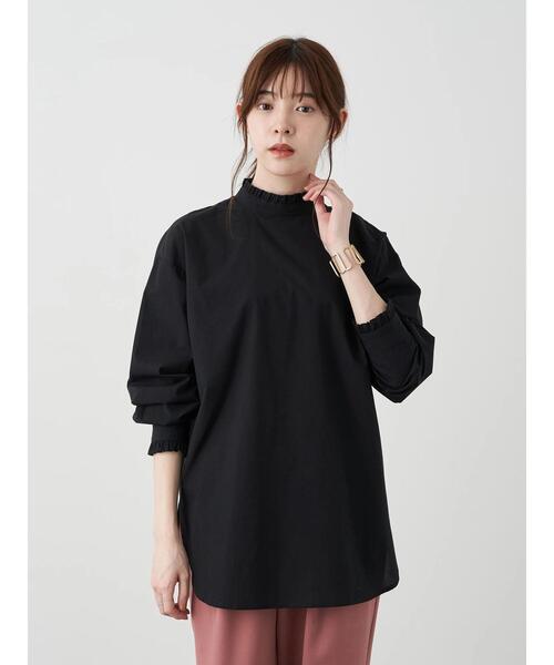 earth music&ecology(アースミュージックアンドエコロジー)の「スタンドフリルシャツ *(シャツ/ブラウス・レディース・オフホワイト/ブラック/ストライプ/その他9・FREE)」の19枚目の写真