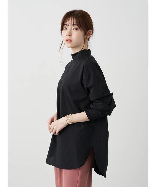 earth music&ecology(アースミュージックアンドエコロジー)の「スタンドフリルシャツ *(シャツ/ブラウス・レディース・オフホワイト/ブラック/ストライプ/その他9・FREE)」の20枚目の写真