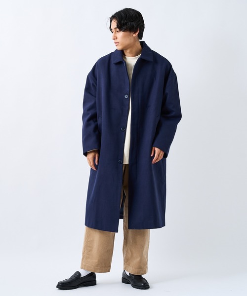 CIAOPANIC（チャオパニック）の「【WEB限定】フェイクウールオーバーステンカラーコート（ステンカラーコート・メンズ・アイボリー/ブラウン/グレー/ブラック/ネイビー/グリーン・LARGE/MEDIUM/SMALL）」の18枚目の写真