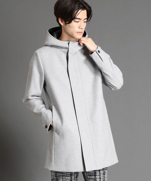 NICOLE CLUB FOR MEN（ニコルクラブフォーメン）の「ウールライク　フーテッドコート（その他アウター・メンズ・ライトグレー/ブラウン/ベージュ/チャコール/ホワイト系・LARGE/XX-LARGE/MEDIUM/X-LARGE）」の3枚目の写真