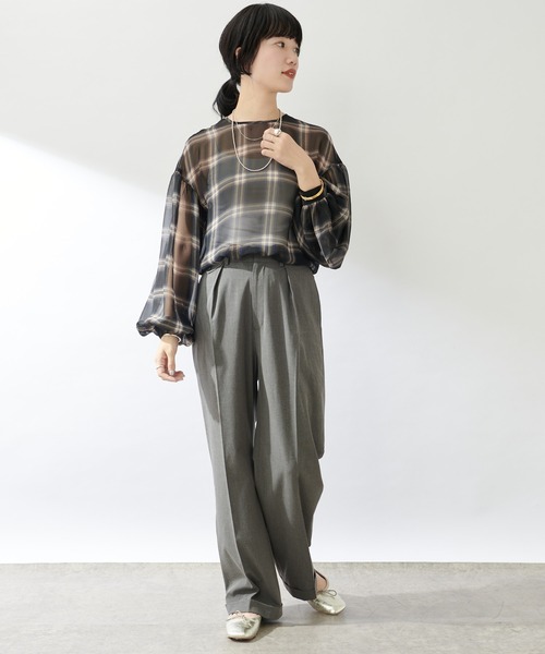 SHENERY(シーナリー)の「センタープレスタックパンツ(その他パンツ・レディース・グレー/ピンク/ブラック/イエロー・36/38)」の13枚目の写真