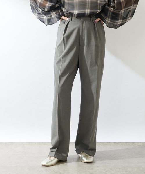 SHENERY(シーナリー)の「センタープレスタックパンツ(その他パンツ・レディース・グレー/ピンク/ブラック/イエロー・36/38)」の6枚目の写真