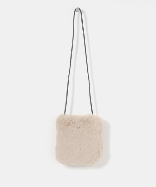 SENSE OF PLACE by URBAN RESEARCH（センスオブプレイスバイアーバンリサーチ）の「ボリュームエコファーミニショルダーバッグ（ショルダーバッグ・レディース・ライトブルー/ブラック/ベージュ/ブラウン・ONE）」の8枚目の写真