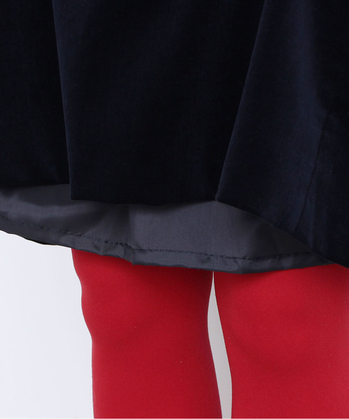 CHILD WOMAN(チャイルドウーマン)の「別珍ディアモイスト加工 ジャンスカ(ワンピース・レディース・ネイビー・FREE)」の9枚目の写真