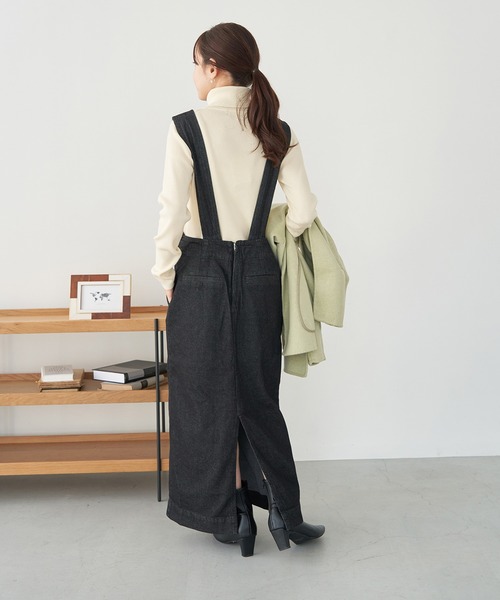 ROPE' PICNIC(ロペピクニック)の「デニムジャンパーワンピース(ジャンパースカート・レディース・ブラック/ネイビー・38/40)」の16枚目の写真