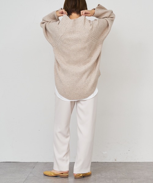 BONbazaar（ボンバザール）の「★OT★《ゆったりシルエットなのに脚長効果抜群》ピンタックイージーストレート（その他パンツ・レディース・ブラック/ホワイト系その他/グリーン・38）」の17枚目の写真