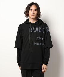 ＊シェラック/SHELLAC バックプリント レイヤード風プルパーカー